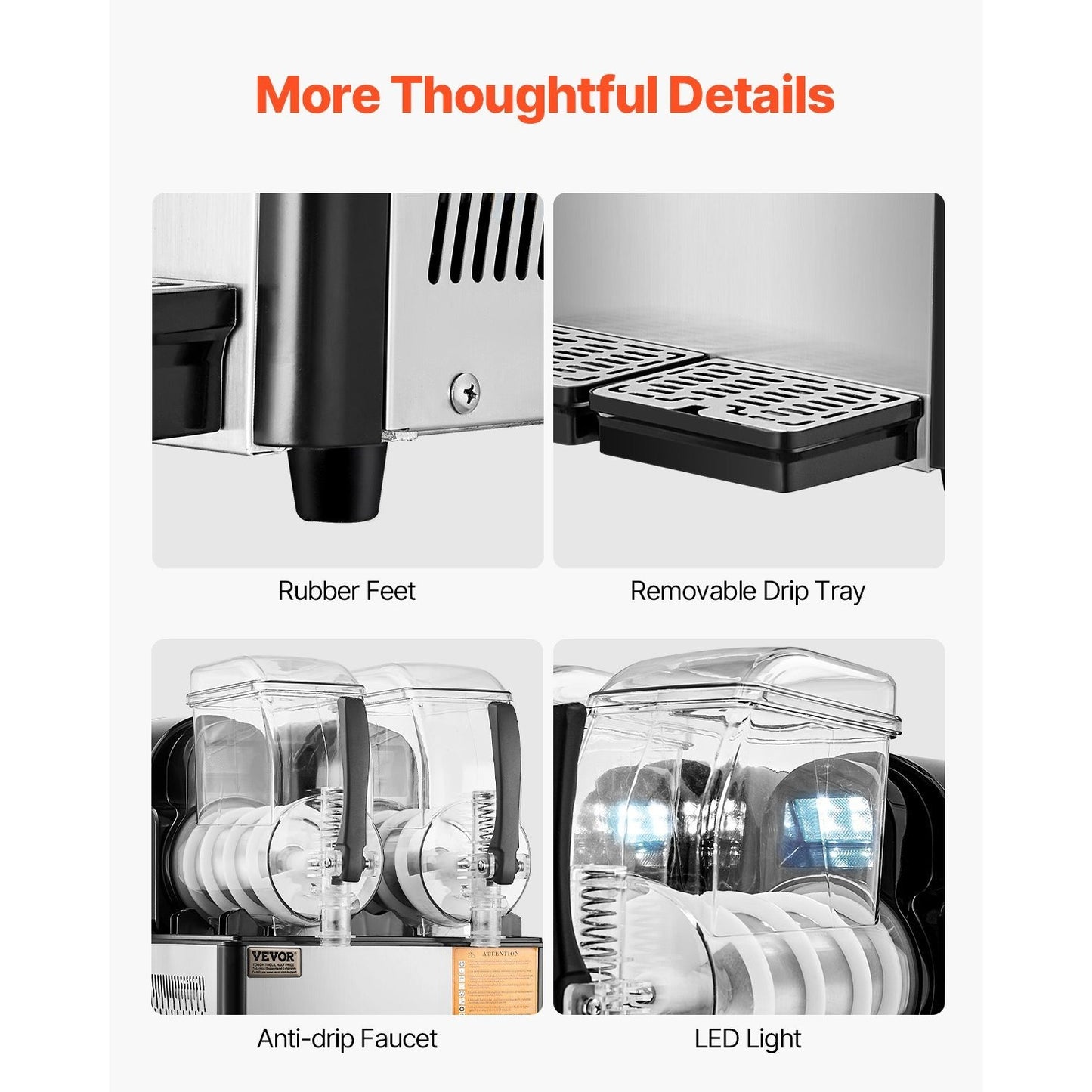Slushmachine – Slush Puppie Machine – Slushmaker – Slushy Ijsmachine – 2x 4L Tanks – 15 Instelbare Temperatuurniveaus – Roestvrij Staal