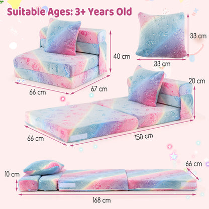 Schommelbank – Tuinschommel – Tuinbank – Schommelstoel – Speelbank – 4-in-1 Opvouwbaar – Glow-in-the-Dark Design – Zacht Flanellen Materiaal – Wasbare Hoes