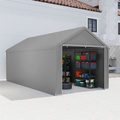 Carport Tent – Garage Tent – Opvouwbare Overkapping – Opslagtent – Auto Tent – 4x6 Meter – Stevig Metalen Frame – Afneembare Zijwanden