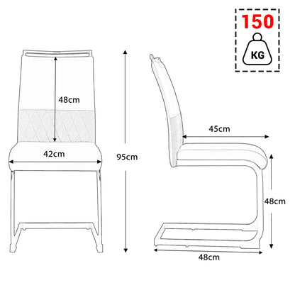 Opbergkast – Dressoir – Kast – Bergmeubel – Kastenwand – Zwart – Modern Design – Verstelbare Planken – Hoogwaardig MDF Metalen Poten