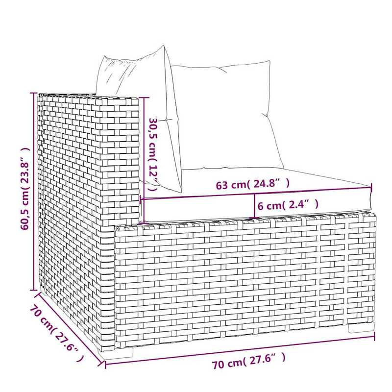 Buitenlounge Set – Loungeset – Tuinset – Patio Set – Poly Rattan Meubel – Bruin – Weerbestendig – Modulair Ontwerp