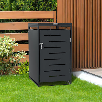 Afvalcontainer – Afvalbak – Vuilnisbak – Afvalopslag – Afvalkluis – Metalen Afvalbak Buiten – Afsluitbare Deuren – Weerbestendig 65x80x115 cm