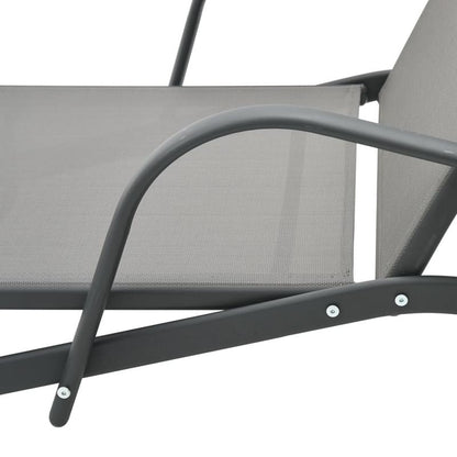 Loungebed – Ligbed – Relaxbed – Tuinbed – Stalen Frame – Verstelbare Rugleuning – Met Wieltjes