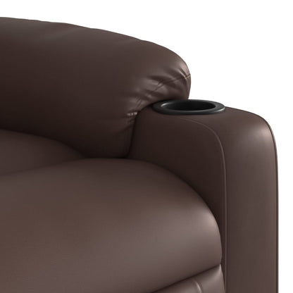 Elektrische Relaxstoel – Relaxfauteuil – Fauteuil – Elektrische Stoel – Verstelbare TV-Stoel – Elektrisch Verstelbaar Tot 135 Graden – Imitatieleer Bruin