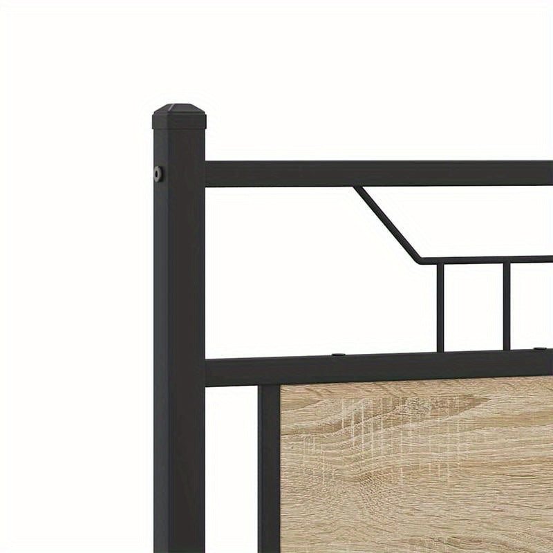 Bed frame without Mattress Oak Sonoma 120x190cm in Chipboard Practical, removable, suitable for all seasons, Guest Bed Setup, Versatile Sleeping Solution, Minimalist Bed Frame, Contemporary Design, Easy Assembly, Removable De