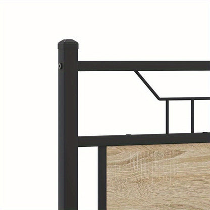 Bed frame without Mattress Oak Sonoma 120x190cm in Chipboard Practical, removable, suitable for all seasons, Guest Bed Setup, Versatile Sleeping Solution, Minimalist Bed Frame, Contemporary Design, Easy Assembly, Removable De