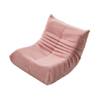 Comfortabele Leesstoel – Relaxstoel – Zitzak – Fauteuil – Lounge Stoel – Luxe Lammyou Bekleding – Hoogwaardige Schuimvulling – Lichtgewicht – Compact – Roze