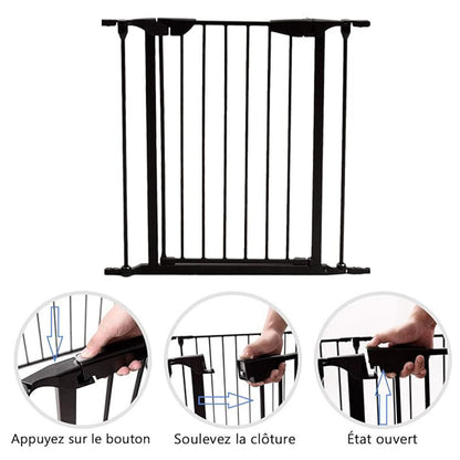Huisdierhek – Dierenren – Hondenhek – Speelren – Veiligheidshek – 74 cm Hoog – 8 Panelen Met Deur & Wandmontage – Metaal & Duurzaam