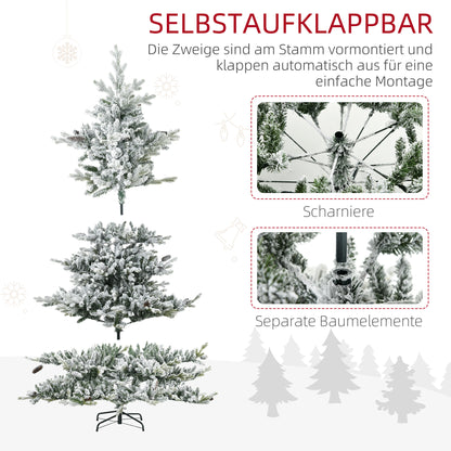 Kunstkerstboom – Nepspar – Decoratieve Kerstboom – Winterboom – Sneeuwdecoratie – 1,80 Meter Hoog – Realistische Takken Met Dennenappels