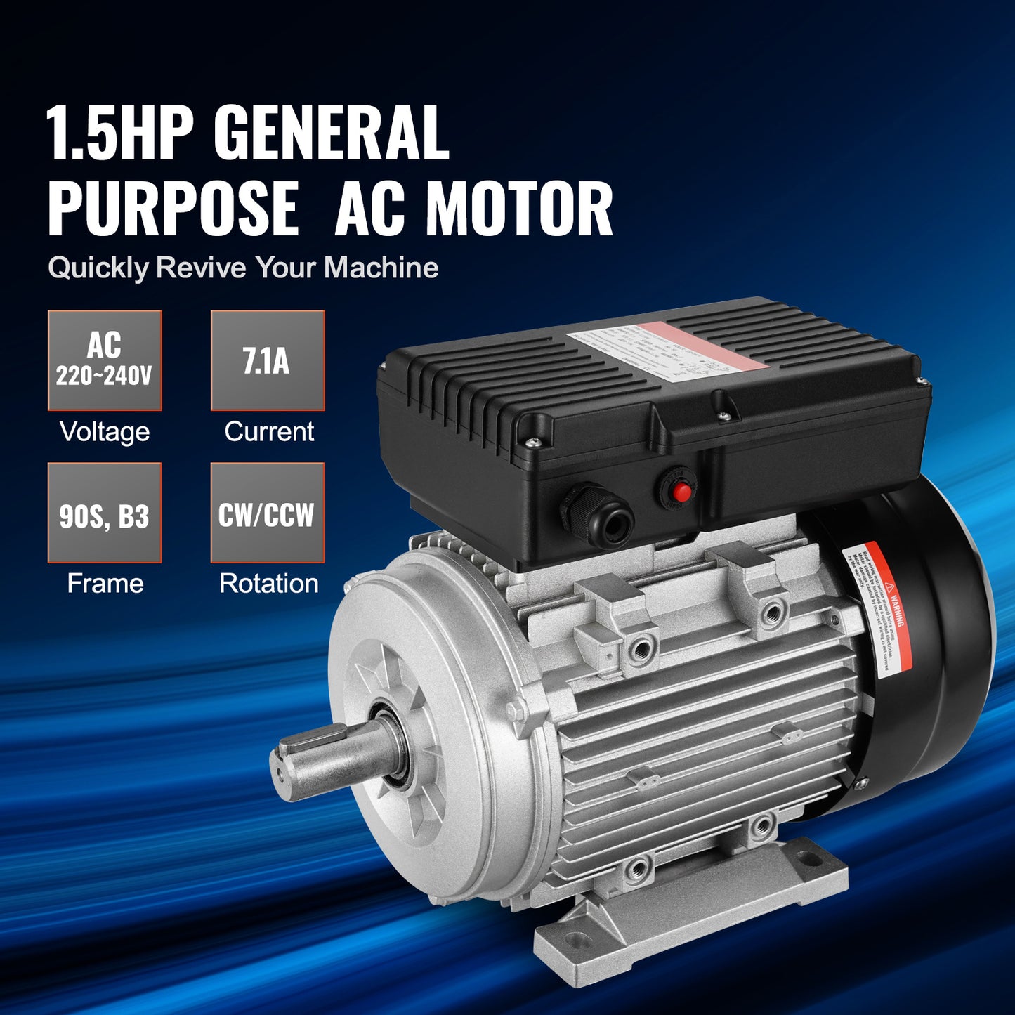 Elektromotor – Elektrische Motor – Motor – AC Motor – 1.1 kW Vermogen – 2800 RPM Toerental
