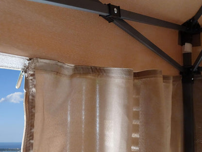 QUICK STAR pop-up paviljoen, 2,5 x 2,5 m, beige met 4 Easy-klittenband zijwanden met 2 ritsen vouwpaviljoen