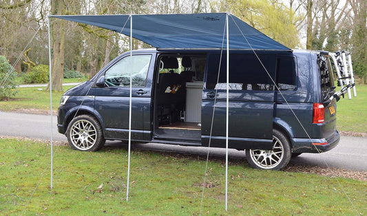 Wild Earth Zonnekap luifel voor VW Camper Van camper 300cm x 240cm MED Grijs