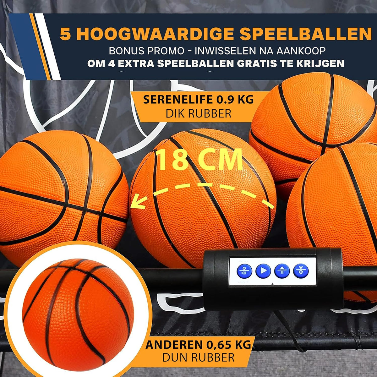 SereneLife Arcade Basketball Game -Basketball Machine- Digital Double Basketball Scoreboard & Playtime Timer- Foldable- Shooting Sports for Kids & Adults Players - QUORE