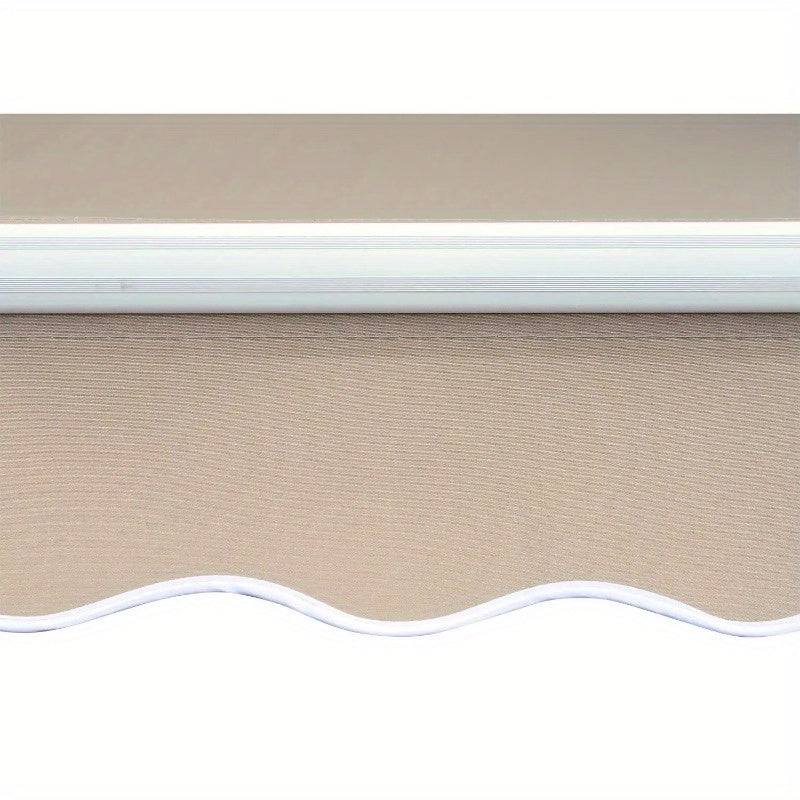 Balkonzonnescherm – Uitvalscherm – Zonnescherm – Aluminium Doek – Opvouwbaar – 3 Meter Breed – Duurzaam Aluminium – Neutrale Beigetint