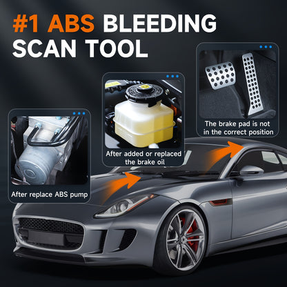 Auto Diagnose Scanner – OBD2 Scanner – Diagnosetool – Foutcode Lezer – Auto Diagnosescanner Draadloos – Bi-directionele Testfunctie – 16+ Resetfuncties – Inclusief Opbergtas Geel
