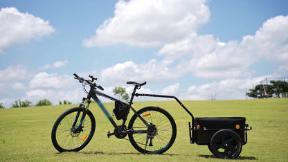 Fietskar – Fietsaanhanger – Bagagekar – Lastenwagen – Transportkar – 70L Laadruimte – Stevig Zwart Stalen Frame