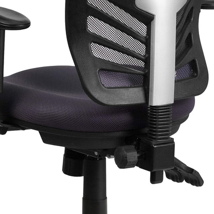 Directiebureaustoel – Bureaustoel – Kantoorstuhl – Gamingstoel – Werkstoel – Donkergrijs – Ergonomisch Met Ademend Gaas – Verstelbare Armleuningen En Rugleuning