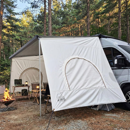 AIRIS Auto Side Tarp 2,6 m Luifel Compatibel Zijluifel Schaduw voor Camper Tarp Luifel Tent Compatibel met FIAMMA en THULE Luifel
