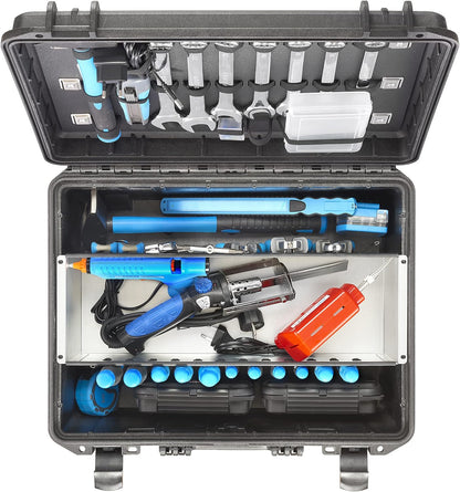 Max Cases MAX465H220ZPU gereedschapskoffer met verzinkte badkuip, zwart, 465 x 335 x 220 mm