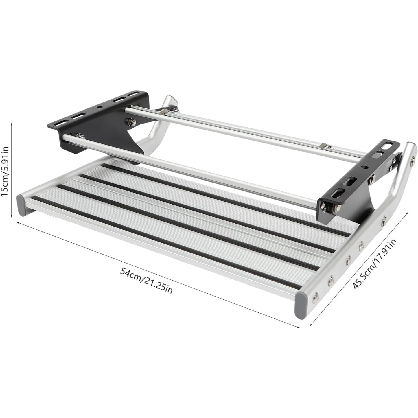 Campertrap – Caravantrap – Opstapje – Instaptrap – Instapje – Aluminium – Inklapbaar – 1 Trede – Draagvermogen 150 kg