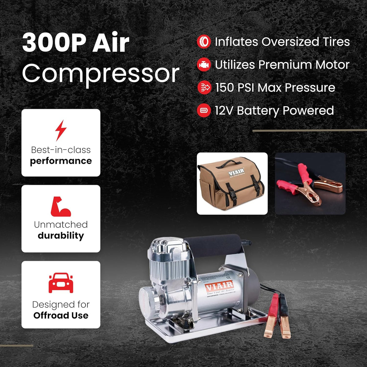 VIAIR 300P Draagbare 12 Volt Compressor 30033 Bandenpomp