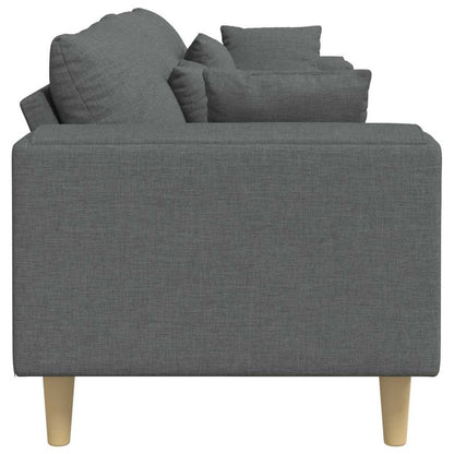 Bank – Bankstel – Sofa – Zitmeubel – Woonkamermeubel – Donkergrijs Stof – Ergonomisch Comfort – Stevig Multiplex Houten Frame