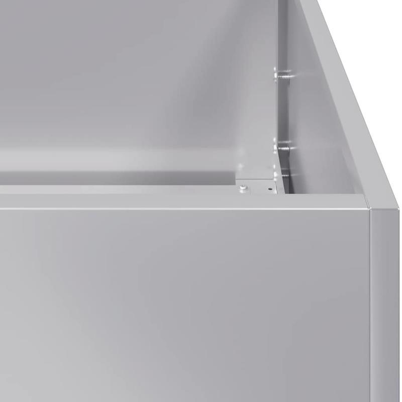 Bloembak – Plantenbak – Verhoogde Plantenbak – Plantenbak Voor Balkon – Tuinbak – Gegalvaniseerd Staal – Weerbestendig – 280x80x40 cm