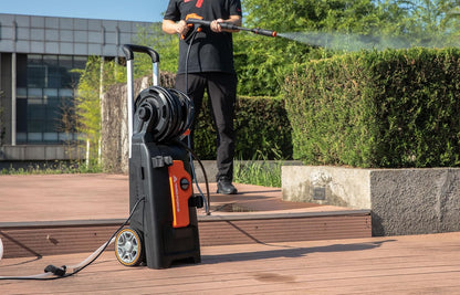 Yard Force EW U15C Hogedrukreiniger 2000 W | 150 bar max. | 440 l/h | Vario Twist & Turbo mondstuk | 6,5 m slang, geïntegreerde slanghaspel, telescopische handgreep, reinigingsmiddeltank