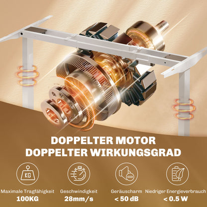 Verstelbaar Elektrisch Bureauframe – Zit Sta Bureauframe – Bureau Onderstel – Elektrisch Bureau Onderstel – Wit – Geheugenfunctie – Staal