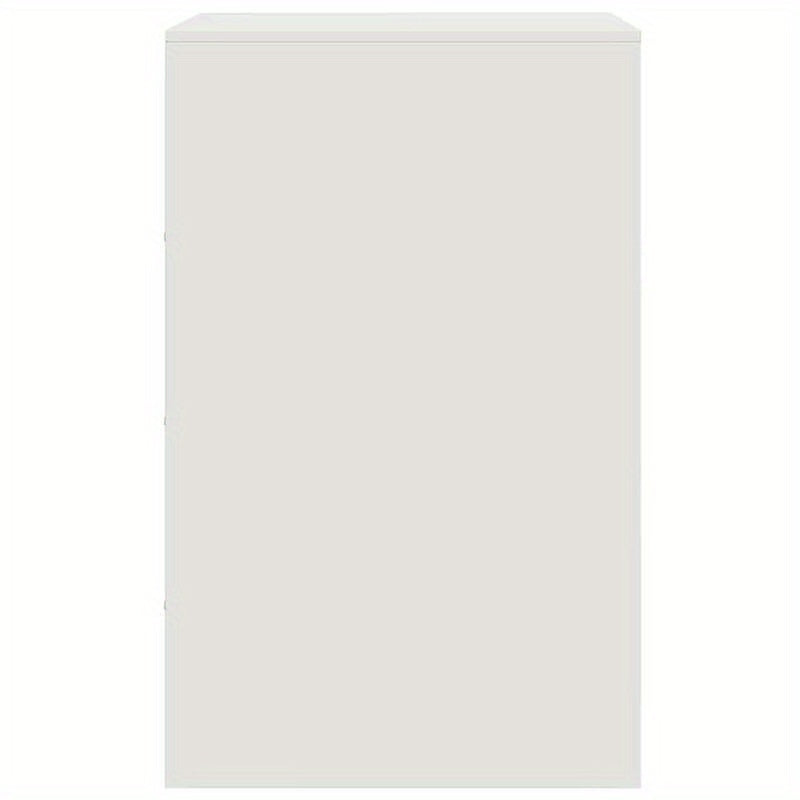 Nachtkastje – Bijzettafel – Kastje – Opbergkast – Slaapkamerkast – Wit Gelakt Staal – Compact 34,5x39x62 cm – Duurzaam & Modern Design