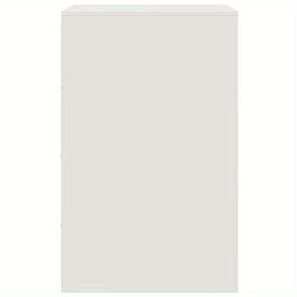Nachtkastje – Bijzettafel – Kastje – Opbergkast – Slaapkamerkast – Wit Gelakt Staal – Compact 34,5x39x62 cm – Duurzaam & Modern Design