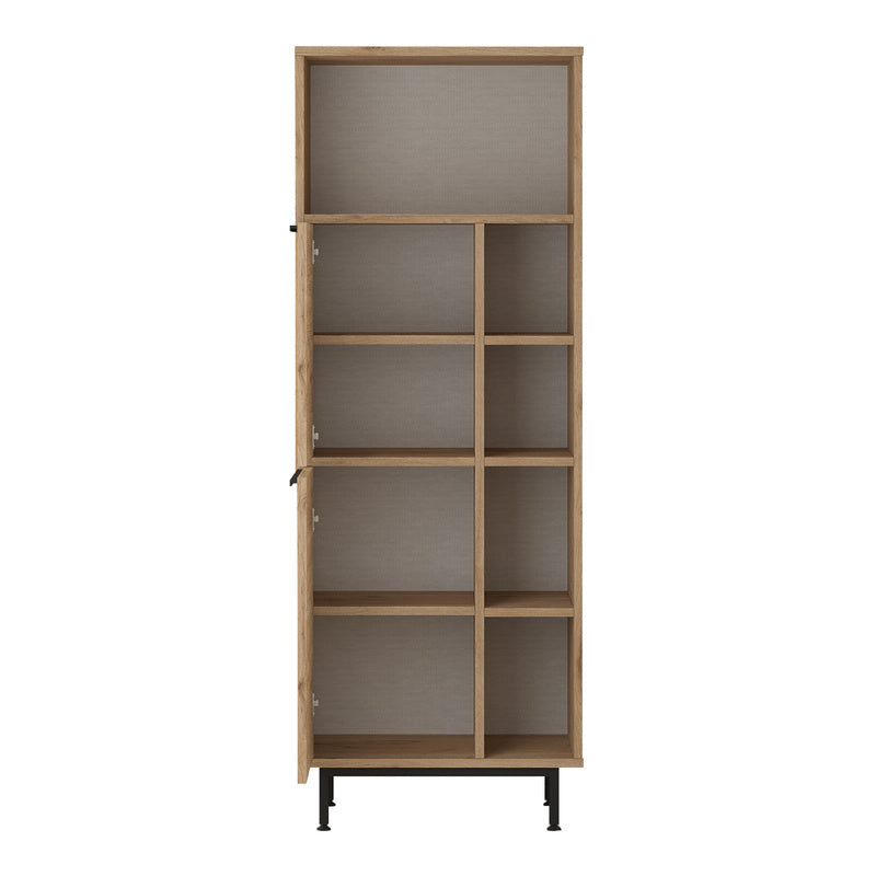 Keukenkast – Opbergkast – Dressoir – Kast – Meubel – Wit – 162x60x36 cm – Stevig Met Metalen Poten – Veel Opbergruimte Met 2 Deuren En Open Vakken