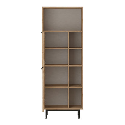 Keukenkast – Opbergkast – Dressoir – Kast – Meubel – Wit – 162x60x36 cm – Stevig Met Metalen Poten – Veel Opbergruimte Met 2 Deuren En Open Vakken