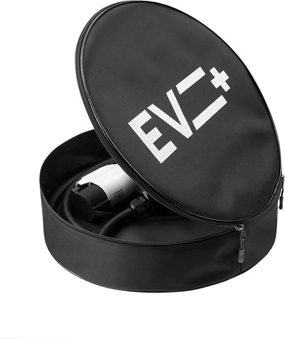EV + E-auto-laadkabel Spiraal Type 2 naar Type 2 IEC 62196, 3 Meter Draagbare Laadkabel 1-Fase 32A 7.2 kW Zwart met Draagtas, Kabel voor Elektrisch Voertuig, Type 2 Oplader Laadkabel Elektrische Auto