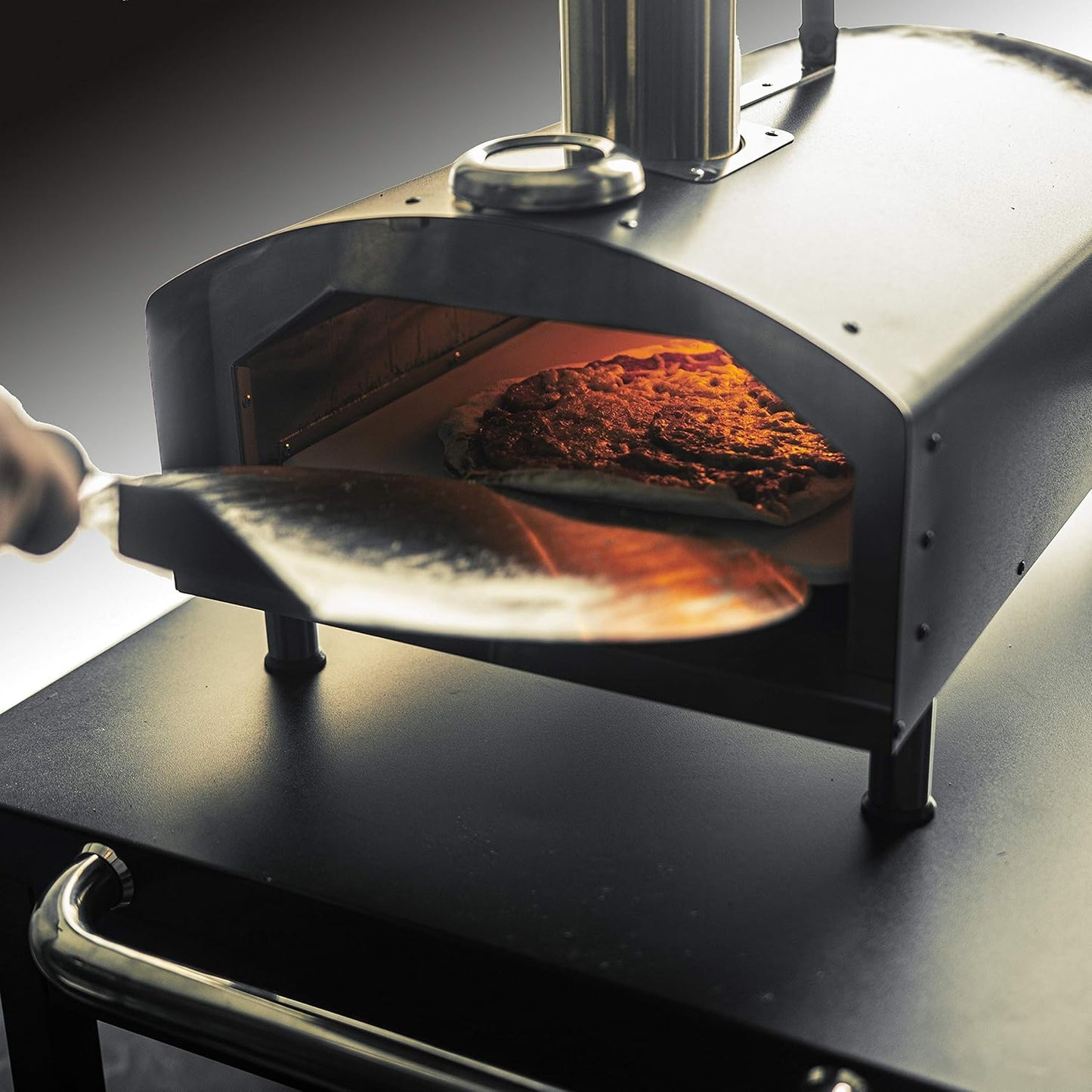 ACTIVA Pellet Pizzasoven, pelletkachel, grill, grilloven voor het bakken van pizza, houtskool pizzagrill