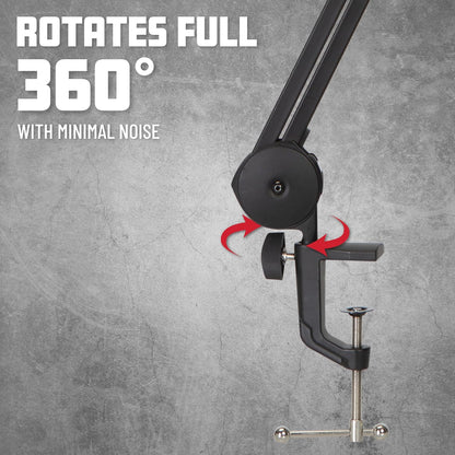 Microfoonarm – Microfoon Boom Arm – Microfoon Boom Stand – Podcast Microfoonstandaard – Bureaugemonteerde Microfoonhouder – 980 Mm Uitschuiflengte – Tot 1,1 Kg Draagvermogen