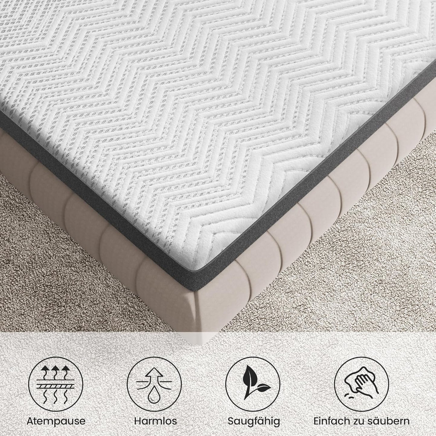Koudschuim Matras – 7-Zones Matras – Orthopedisch Matras – Hypoallergeen Matras – Medium Stevig Matras – 120x200 cm – Afneembare Wasbare Hoes