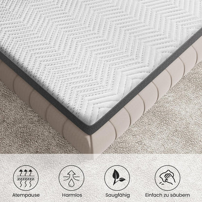 Koudschuim Matras – 7-Zones Matras – Orthopedisch Matras – Hypoallergeen Matras – Medium Stevig Matras – 120x200 cm – Afneembare Wasbare Hoes