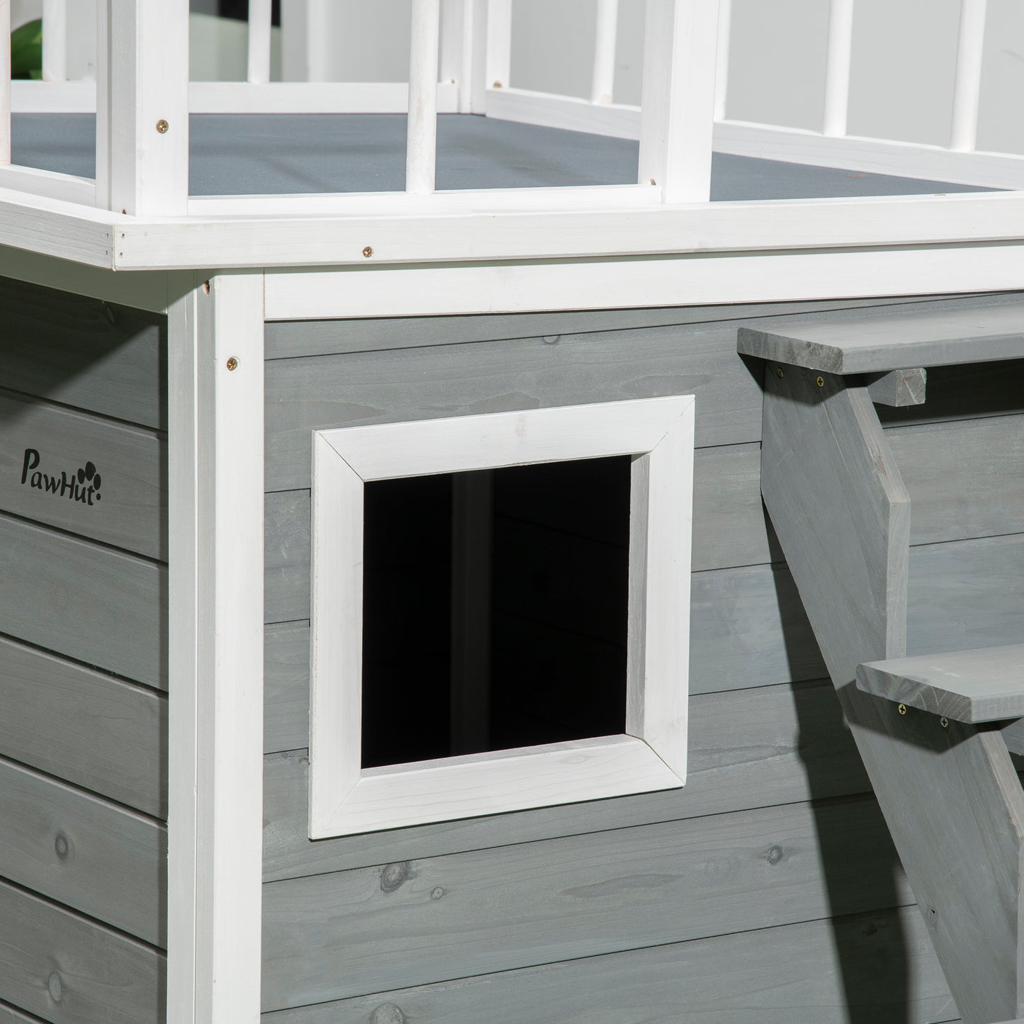 2-delige Zitgroep – Opvouwbare Eettafel – Inklapbare Stoelen – Balkonset – Compacte Tuinset – Wit Met Natuurlijke Houttinten – Ruimtebesparend – Stevige Afmetingen 110x70x75 cm