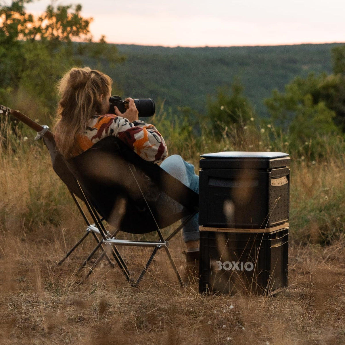 BOXIO - Chair: ultralichte campingstoel, opvouwbare klapstoel voor camping, picknick & strand | comfortabele stoel & visstoel – ideaal als strandstoel en campingstoelen outdoor (4)