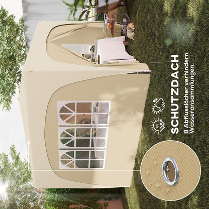 Paviljoen – Tuinpaviljoen – Partytent – Gazebo – Overkapping – 3x3 meter – UPF 50+ UV-Bescherming – Waterafstotend en Opvouwbaar