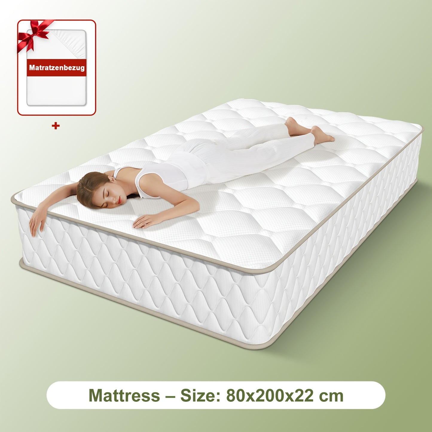 Matras – Pocketvering Matras – Tweepersoonsmatras – Koudschuimmatras – Orthopedisch Matras – 7-Zones – Afneembare Wasbare Hoes – Stevig H3 – Verkrijgbaar in Diverse Maten 140x200 cm
