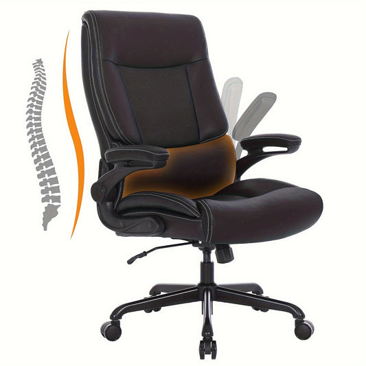 Ergonomische Bureaustoel – Grote Bureaustoel – Zware Bureaustoel – Bureau Stoel – Comfortabele Werkstoel – Zwart – Memory Foam Zitting – Max 226,8 kg Belastbaar