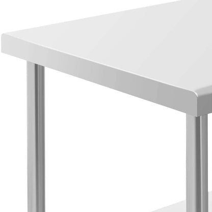 Werktafel RVS – Werkbank – Keukentafel – Werkbank Op Wielen – RVS Werktafel Met Plank – 70x100 cm – 95 Kg Draagkracht