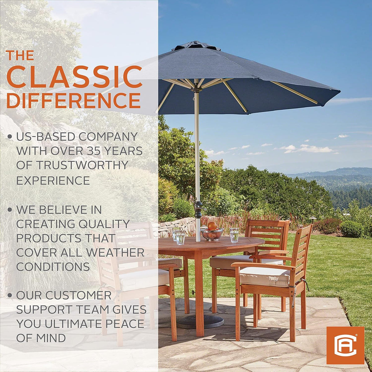 Classic Accessories Montlake Water-Resistant 25 x 25 x 5 Inch (seat)/25 x 22 x 4 Inch (back) Patio Cushion Set, Light Charcoal Grey, Chaise Lounge Cushions Outdoor