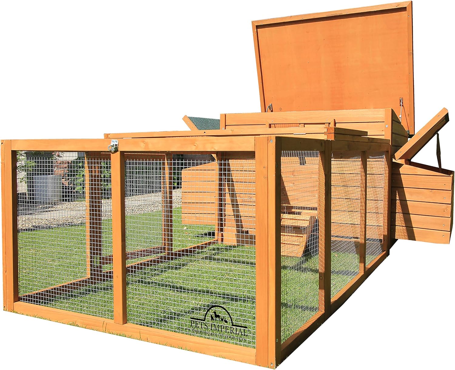 Pets Imperial® Balmoral Chicken Coop Run 1.40 m - Outdoor Wooden Chicken Coop with Net Frame - 140 cm (W) x 107 cm (D) x 76 cm (H) - QUORE