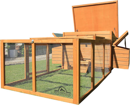 Pets Imperial® Balmoral Chicken Coop Run 1.40 m - Outdoor Wooden Chicken Coop with Net Frame - 140 cm (W) x 107 cm (D) x 76 cm (H) - QUORE