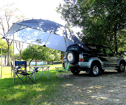 Hasika Awning Camper Trailer Roof Top Family Tent for Beach Camping SUV, MPV, Hatchback en Sedan UV-bescherming Tents voor camping 6 personen van