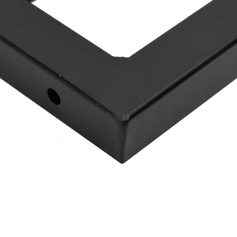 Waskamerspiegelrek – Wandplank – Badkamerplank – Opbergrek – Wandrek – Modern Design – Acaciahout & Stalen Frame – Ruimtebesparend & Eenvoudig Te Monteren