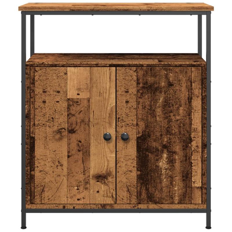 Simple Sideboard, Spacious Storage Cabinet with Display Shelf, Suitable for Kitchen, Living Room, Stylish Furniture, Provides Additional Storage Space And Home Decoration, Ensures Safety. Dresser 70X30X80 Cm Worked Old Wood W